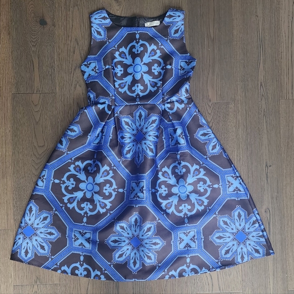 Blue patterned dress 👗 - Picture 2 of 8